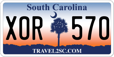 SC license plate XOR570