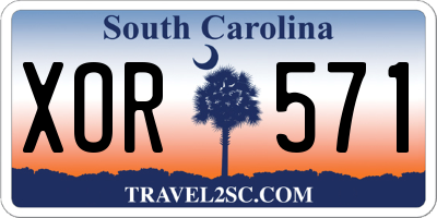 SC license plate XOR571