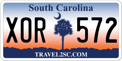 SC license plate XOR572