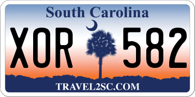 SC license plate XOR582
