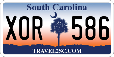 SC license plate XOR586