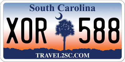 SC license plate XOR588