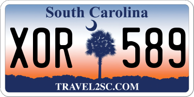 SC license plate XOR589