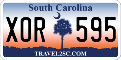 SC license plate XOR595