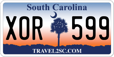SC license plate XOR599