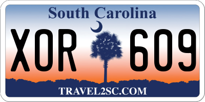 SC license plate XOR609