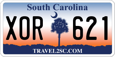 SC license plate XOR621