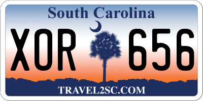 SC license plate XOR656