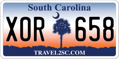 SC license plate XOR658