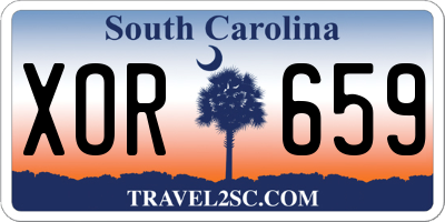 SC license plate XOR659