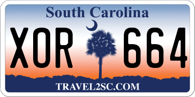 SC license plate XOR664