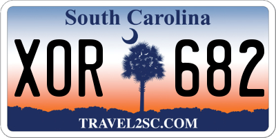 SC license plate XOR682