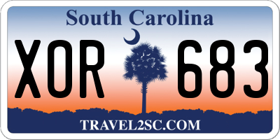 SC license plate XOR683