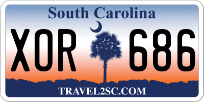 SC license plate XOR686