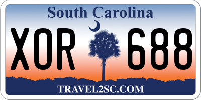 SC license plate XOR688