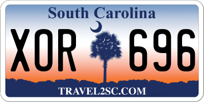 SC license plate XOR696