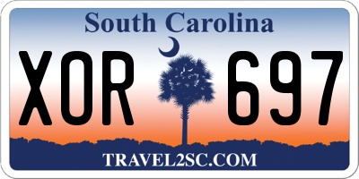 SC license plate XOR697