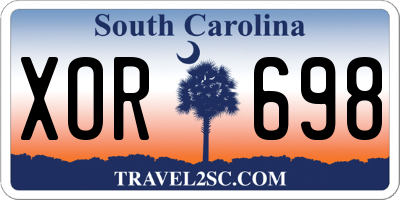 SC license plate XOR698