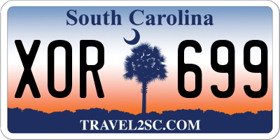SC license plate XOR699