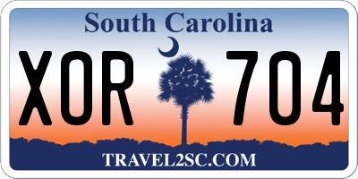 SC license plate XOR704