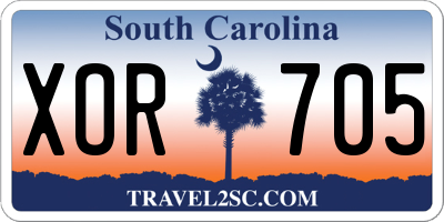 SC license plate XOR705