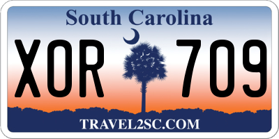 SC license plate XOR709