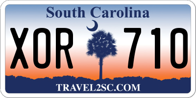 SC license plate XOR710