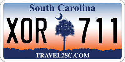 SC license plate XOR711
