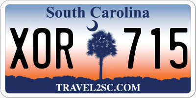 SC license plate XOR715