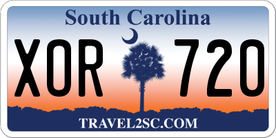 SC license plate XOR720