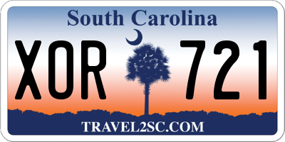 SC license plate XOR721