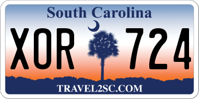 SC license plate XOR724
