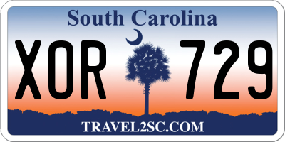 SC license plate XOR729