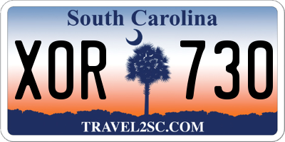 SC license plate XOR730