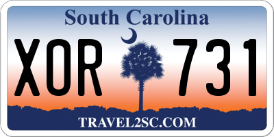 SC license plate XOR731
