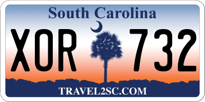 SC license plate XOR732
