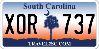 SC license plate XOR737