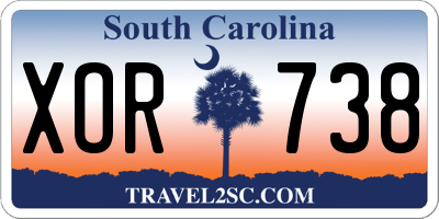 SC license plate XOR738
