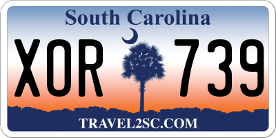 SC license plate XOR739
