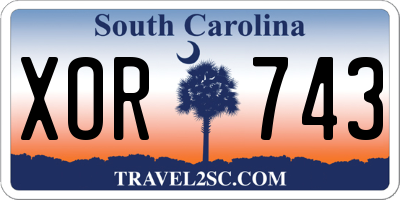 SC license plate XOR743