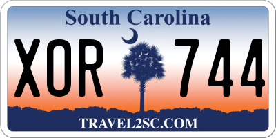 SC license plate XOR744