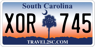 SC license plate XOR745