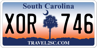 SC license plate XOR746