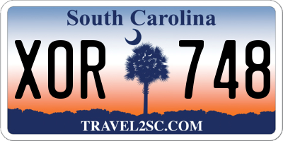 SC license plate XOR748