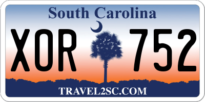 SC license plate XOR752