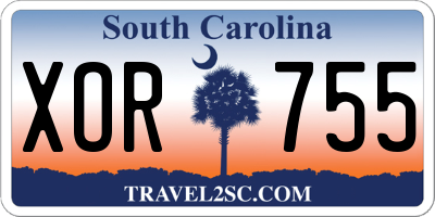 SC license plate XOR755