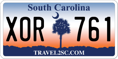 SC license plate XOR761