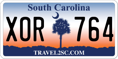 SC license plate XOR764