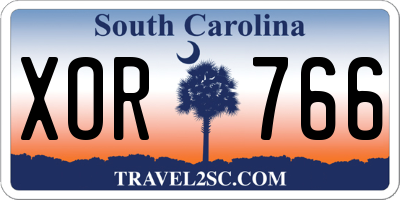 SC license plate XOR766