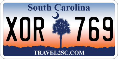 SC license plate XOR769